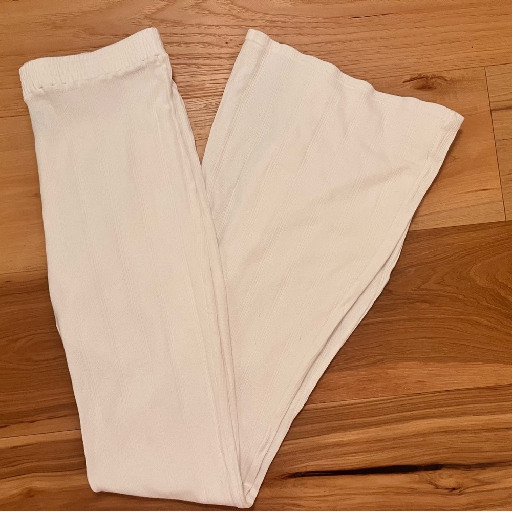 Negative Underwear organic pointelle flare pant, white, sz M - Picture 11 of 14